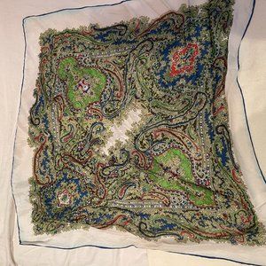 STUNNING Vintage Paisley Silk Scarf
